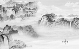 新传 大气灰色山水 TIF分层