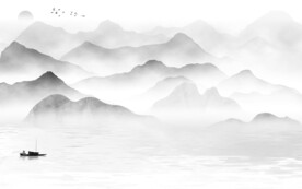 现代 大气灰色山水 TIF分层