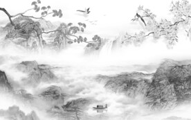 新款 淡雅灰色山水 TIF分层