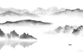 简约 新传灰色山水 TIF分层