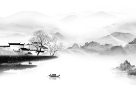 高档 最新灰色山水 TiF分层