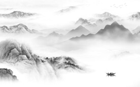 现代 高档灰色山水 TiF分层