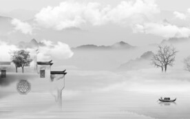 人气 高档灰色山水 TiF分层