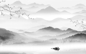 中式 新传灰色山水 TiF分层