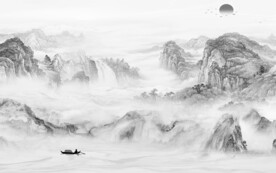 大气 高雅灰色山水 TiF分层