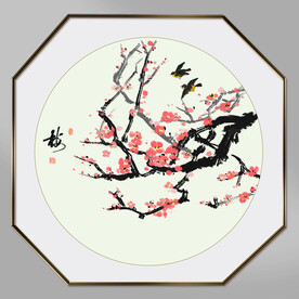 手绘梅花