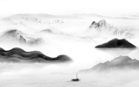 高雅 新款灰山水画 TIf分层