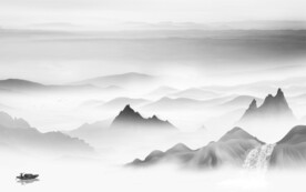 新款 新品灰山水画 TIf分层