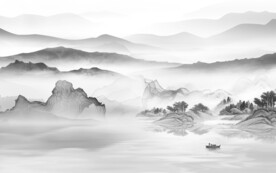 高雅 新品灰山水画 TIf分层