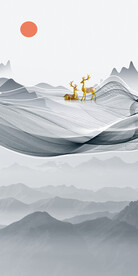 淡雅 新中式画玄关 TiF分层