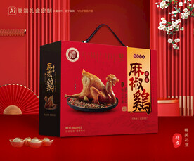 麻椒鸡包装 烧鸡礼盒