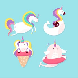 卡通图案  独角兽  童装印花