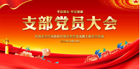 支部党员大会背景