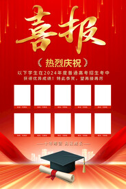 高考中考喜报海报