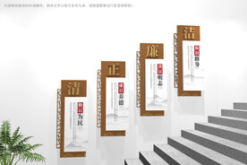 廉政楼梯文化墙展板