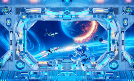 宇宙空间舱太空人