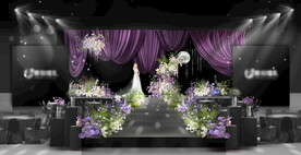 紫色风婚礼设计效果图
