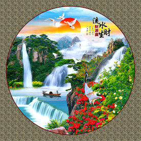 圆形山水画