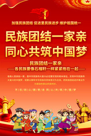 民族团结宣传海报