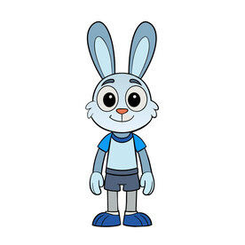 矢量动物可爱的小兔子