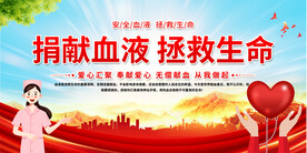 无偿献血背景展板