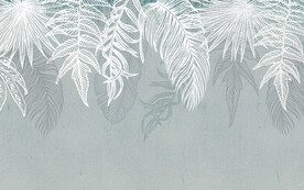 热带植物叶子客厅卧室背景墙