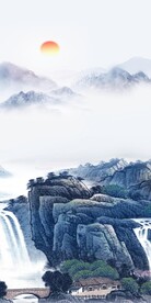 高端 新传山水玄关 TIF分层