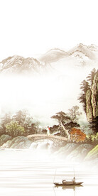 新品 现代山水玄关 TIF分层