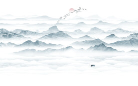 水墨意境山水画