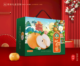 秋月梨礼盒 梨包装
