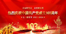 七一建党节展板