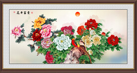 锦上添花牡丹图