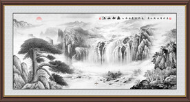 国画黄山迎客松