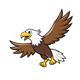 矢量动物鸟类飞翔的白头鹰