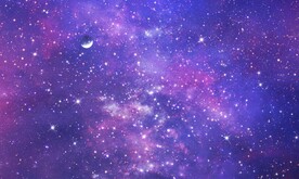 紫色宇宙星空背景墙