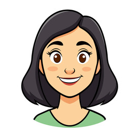 矢量人物微笑的女人头像