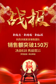 销售战报海报
