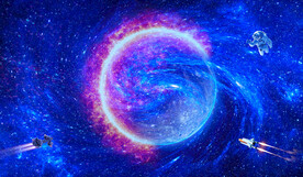 蓝色星空软膜背景