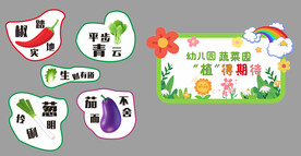 幼儿园异形创意菜地牌 