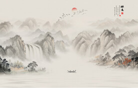 意境国画山水画