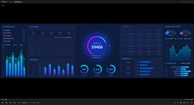 宽屏数字大屏互动展示效果ae模