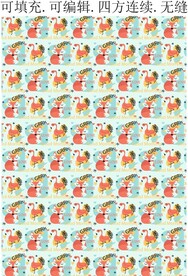 狐狸 火烈鸟 卡通图案