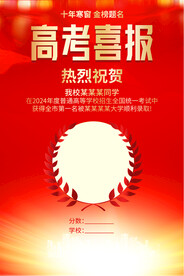 高考中考喜报海报