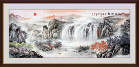 山水画山水风景