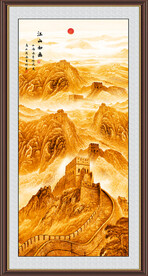金色长城国画