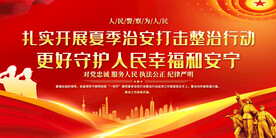 开展夏季治安打击整治行动展板