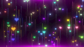 绚丽多彩心型粒子光线背景AE模