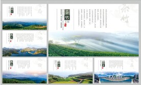 茶竹文俗康养田园景区科教展板