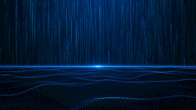 4K蓝色粒子光线动画AE模板