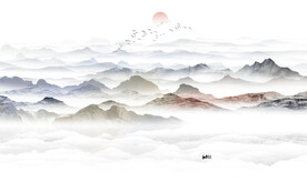 水墨意境山水画